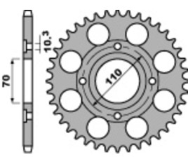 Couronne PBR acier C45 standard 246 - 530 - 1075245001