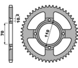 Couronne PBR acier C45 standard 248 - 520 - 1075248001