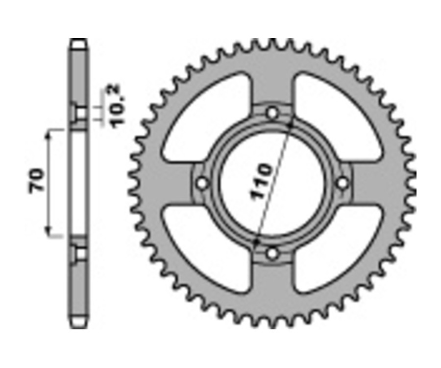 Couronne PBR acier C45 standard 248 - 520