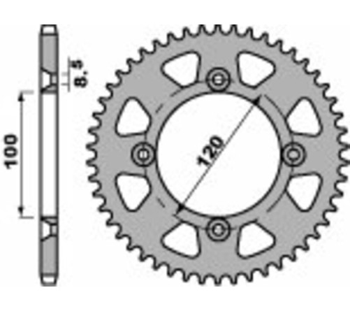 Couronne PBR acier C45 standard 798 - 428