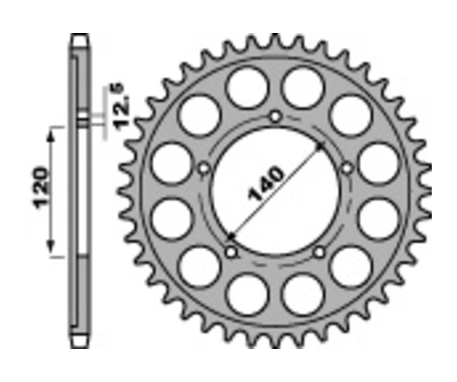 Couronne PBR acier C45 standard 4459 - 530