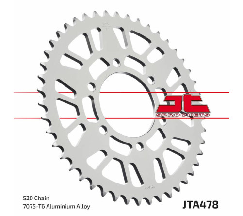 Couronne JT SPROCKETS aluminium ultra-light 478 - 520 - 1096571001