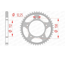 Couronne AFAM acier standard 10613 - 525 - 1074373004