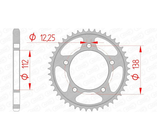 Couronne AFAM acier standard 10613 - 525 - 1074373004