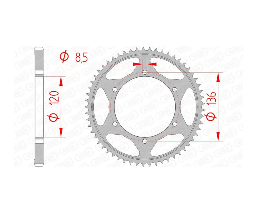 Couronne AFAM acier standard 12313 - 428