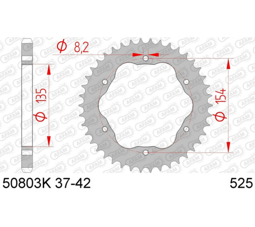 Couronne AFAM acier standard 50803K - 525