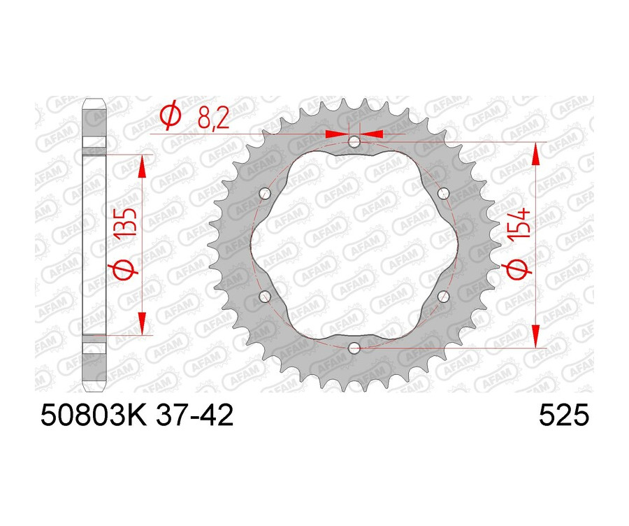 Couronne AFAM acier standard 50803K - 525