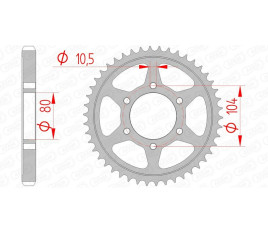 Couronne AFAM acier standard 16604 - 530 - 1074585003