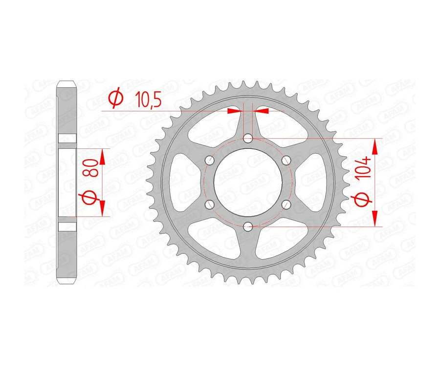 Couronne AFAM acier standard 16604 - 530