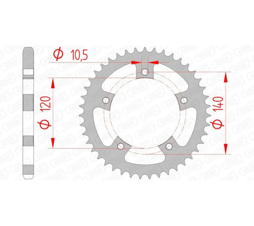 Couronne AFAM acier standard 86500 - 525 - 1074755002