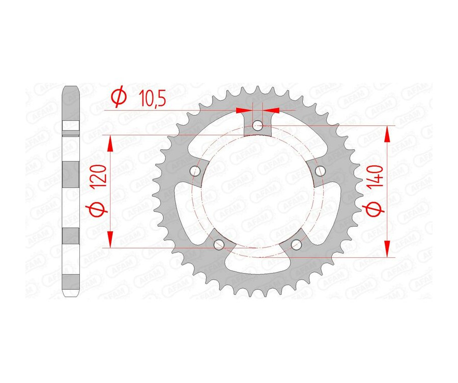 Couronne AFAM acier standard 86500 - 525