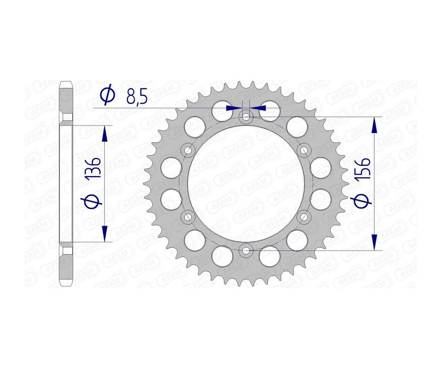 Couronne AFAM aluminium 15206 - 520