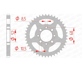 Couronne AFAM acier standard 14101 - 428 - 1074483002