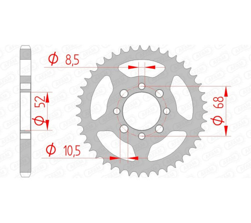 Couronne AFAM acier standard 14101 - 428 - 1074483002