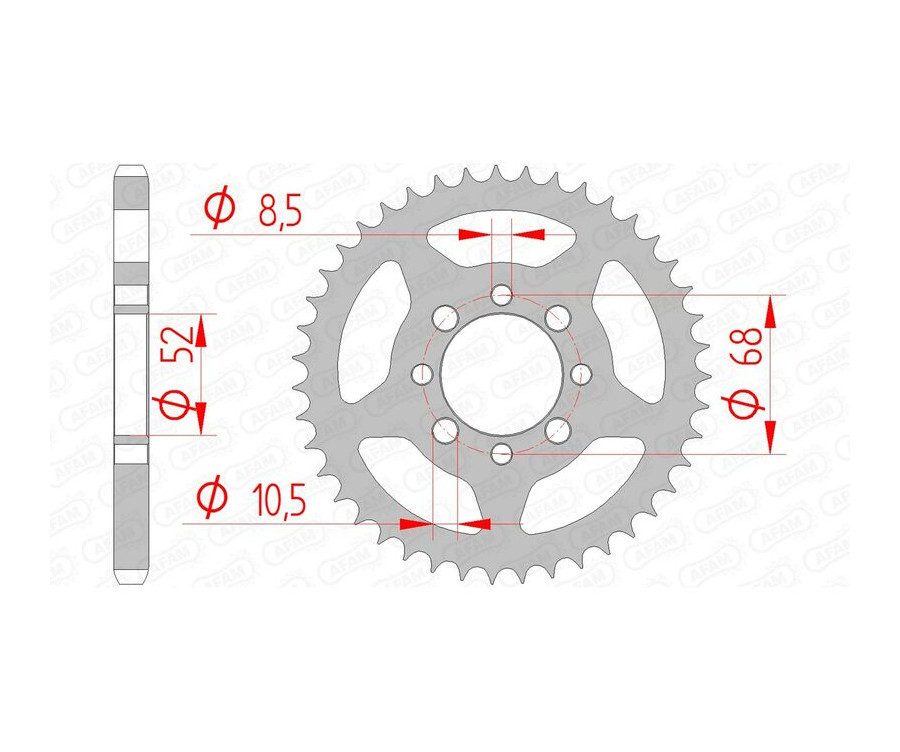 Couronne AFAM acier standard 14101 - 428