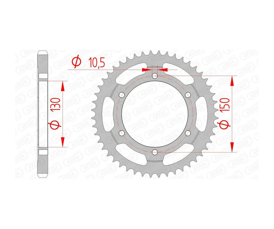 Couronne AFAM acier standard 10502 - 525