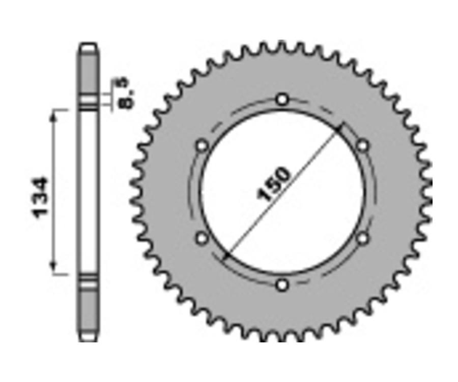 Couronne PBR acier C45 standard 463 - 428