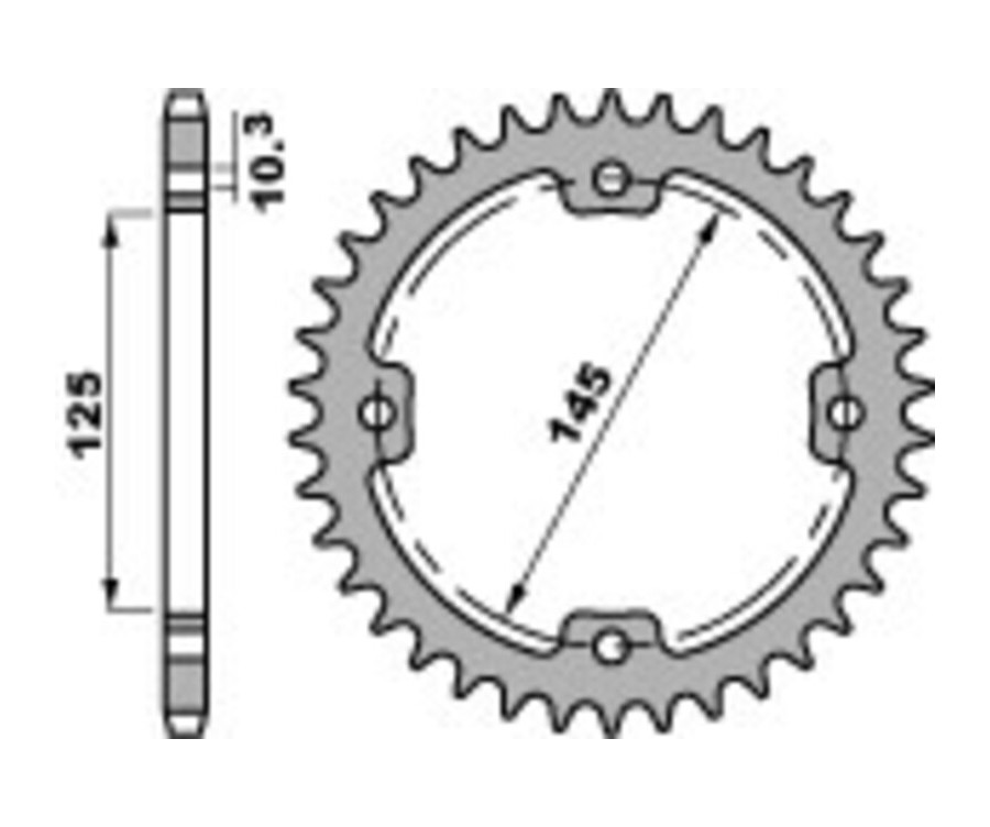 Couronne PBR acier C45 standard 4588 - 520