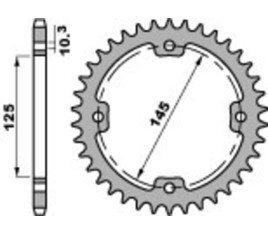 Couronne PBR acier C45 standard 4588 - 520