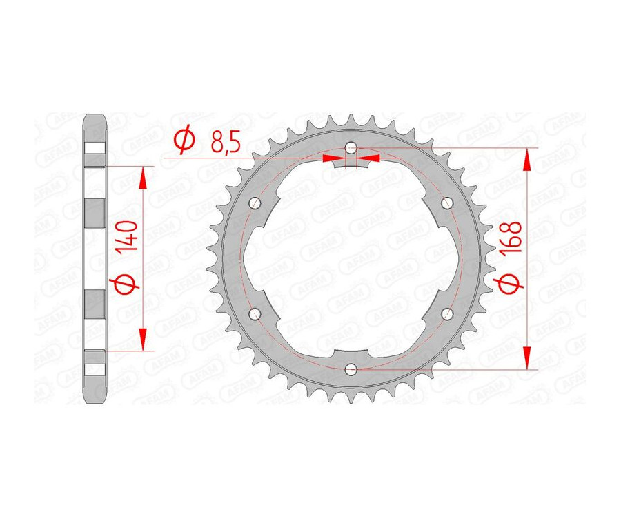 Couronne AFAM acier standard 92634 - 525