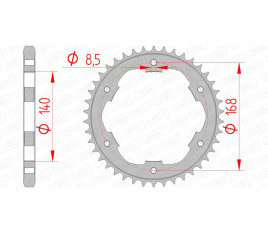 Couronne AFAM acier standard 92634 - 525