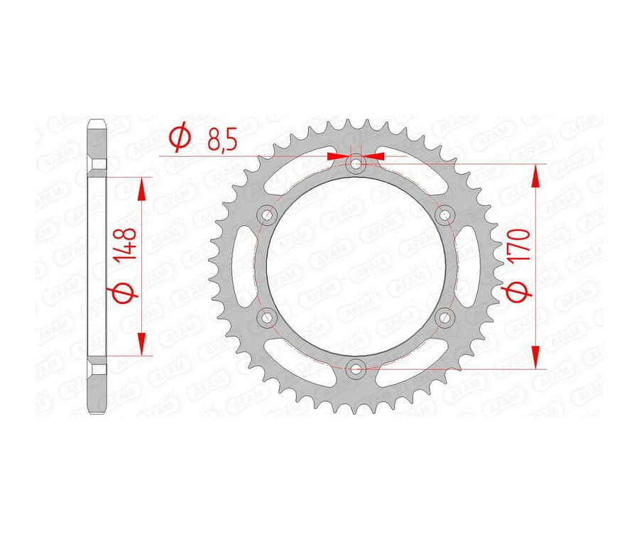 Couronne AFAM acier standard 14501 - 520