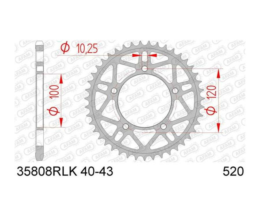 Couronne AFAM acier Ultra-Light 35808 - 520