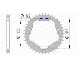 Couronne AFAM aluminium 51607 - 520 - 1074690003