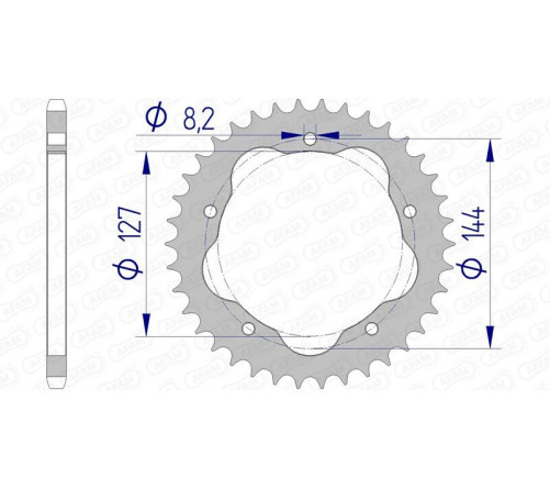 Couronne AFAM aluminium 51607 - 520