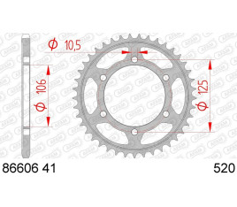 Couronne AFAM acier standard 86606 - 520 - 1074761001