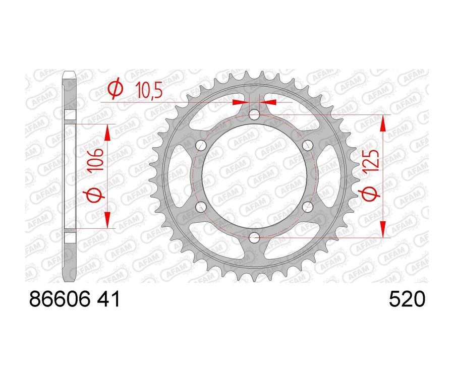 Couronne AFAM acier standard 86606 - 520