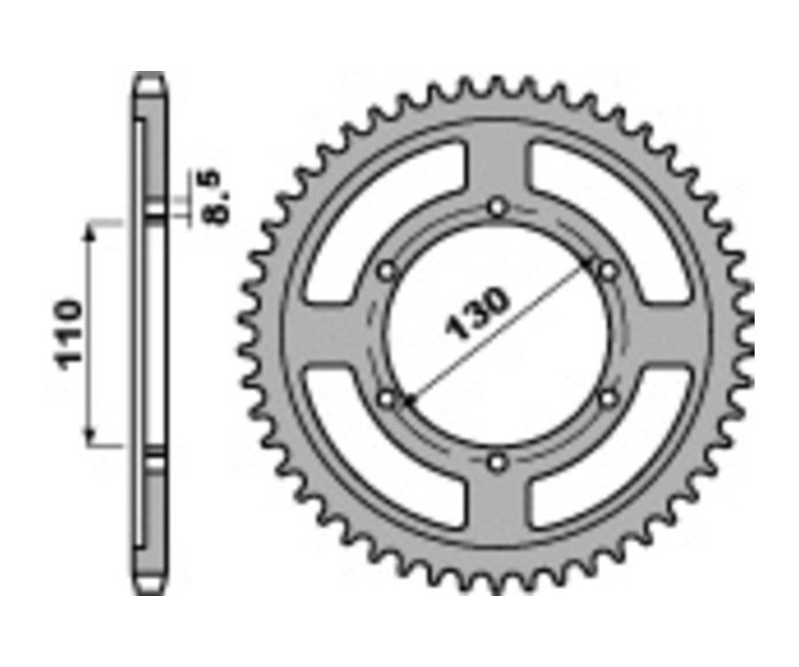 Couronne PBR acier C45 standard 4372 - 428