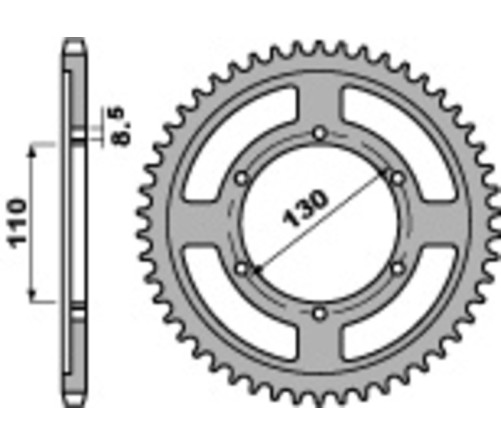 Couronne PBR acier C45 standard 4372 - 428 - 1075296001