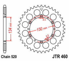 Couronne JT SPROCKETS acier standard 460 - 520 - 1075043009