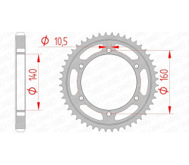 Couronne AFAM acier standard 16701530 - 1074591001