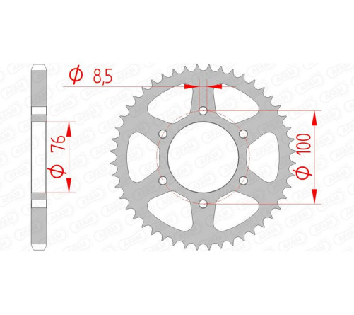 Couronne AFAM acier standard 12227 - 428 - 1074422002