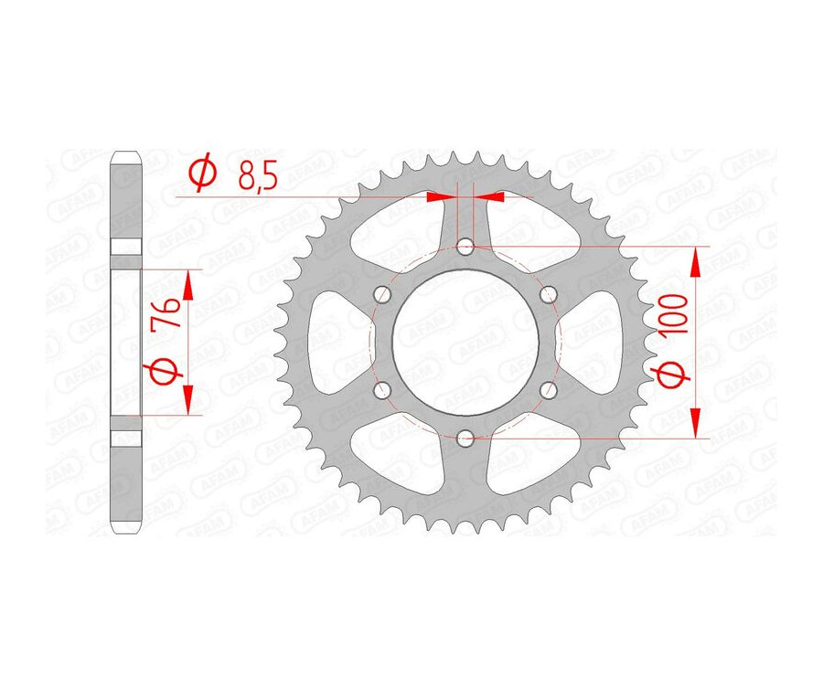 Couronne AFAM acier standard 12227 - 428