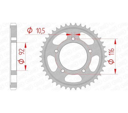 Couronne AFAM acier standard 16900530 - 1074593001