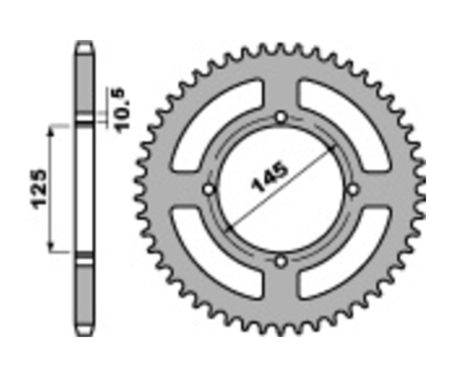 Couronne PBR acier C45 standard 857 - 520