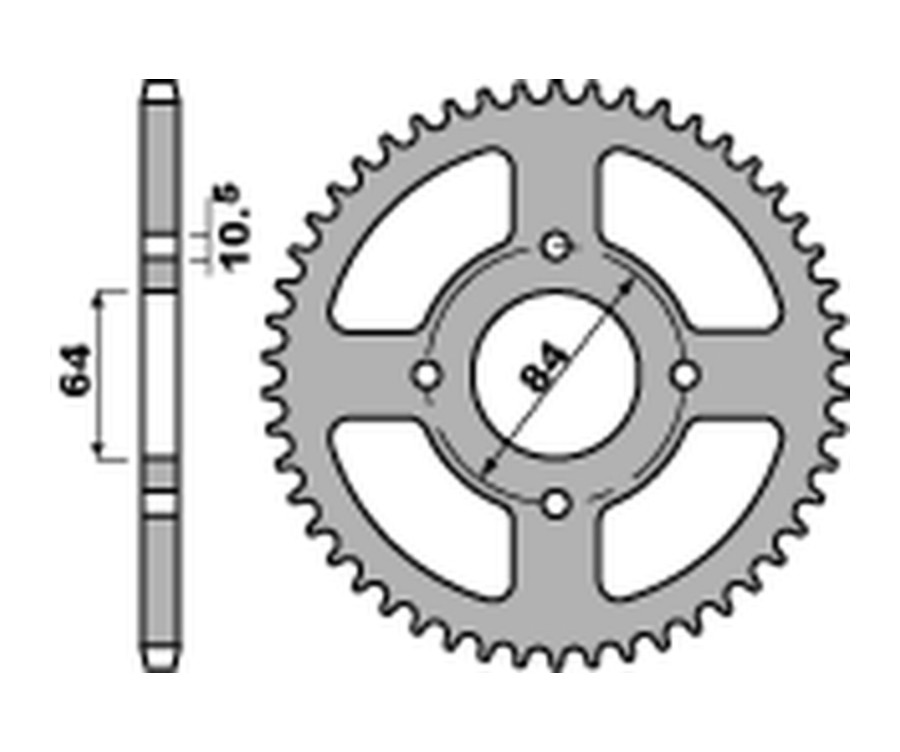 Couronne PBR acier C45 standard 4302 - 520