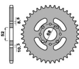 Couronne PBR acier standard 801 - 520 - 1075489002