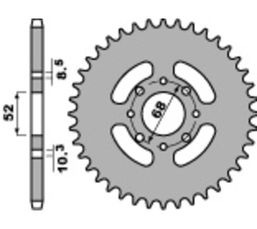 Couronne PBR acier standard 801 - 520