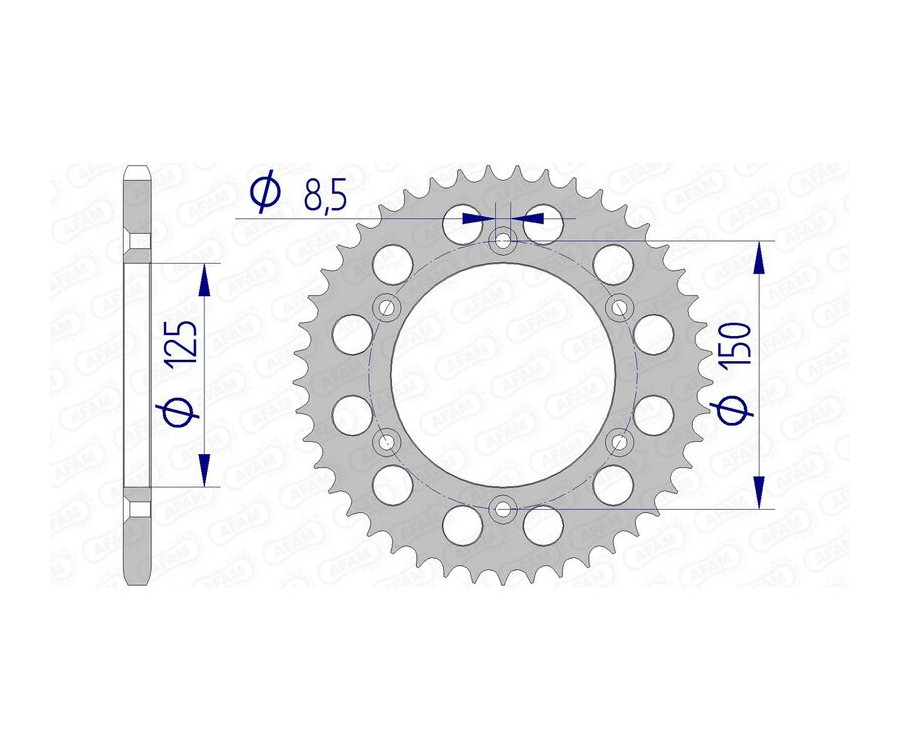 Couronne AFAM aluminium 72304 - 520