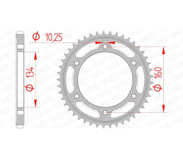 Couronne AFAM acier standard 10617 - 525 - 1074375002