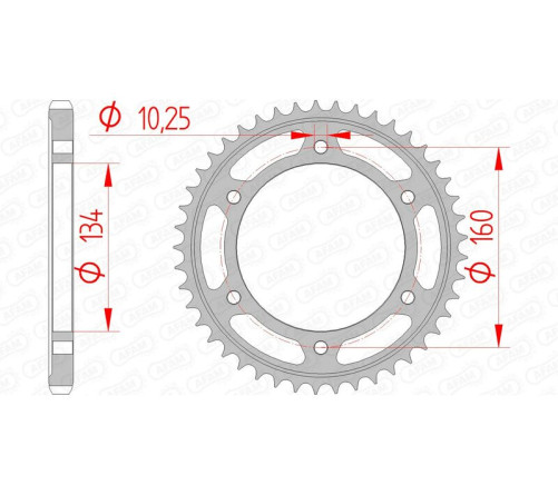 Couronne AFAM acier standard 10617 - 525 - 1074375002