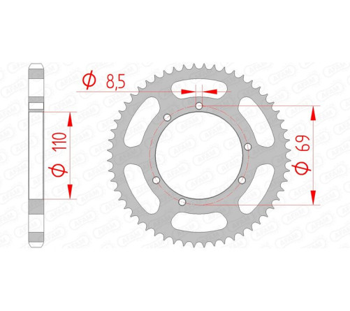 Couronne AFAM acier standard 59104 - 428 - 1074704005