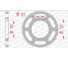 Couronne AFAM acier standard 59104 - 428 - 1074704001