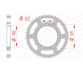 Couronne AFAM acier standard 59104 - 428 - 1074704003