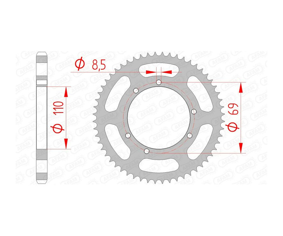 Couronne AFAM acier standard 59104 - 428