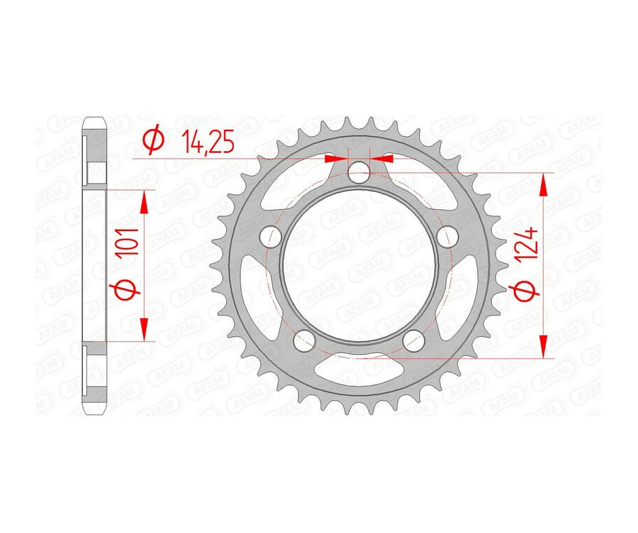 Couronne AFAM acier standard 71801 - 525